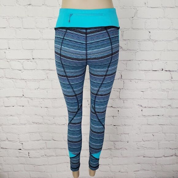 LULULEMON ATHLETICA Lululemon Pace Rival Crop Space Dye Twist Naval Blue 4 - Picture 4 of 10